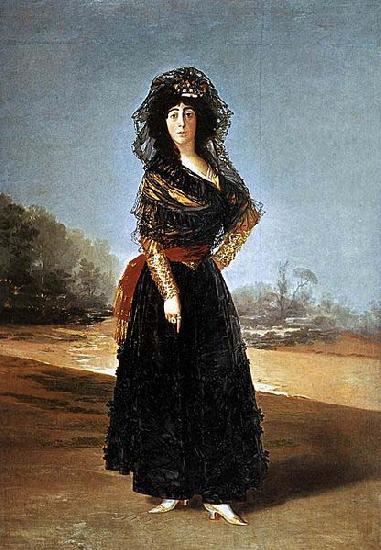 Francisco de Goya Portrait of the Duchess of Alba. Alternately known as The Black Duchess Norge oil painting art